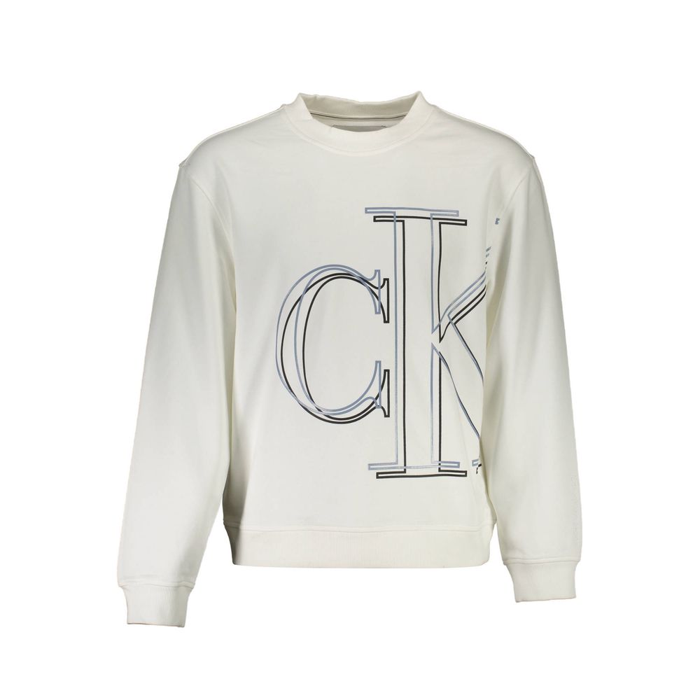 Calvin Klein White Cotton Men Sweater -   -  Calvin Klein.