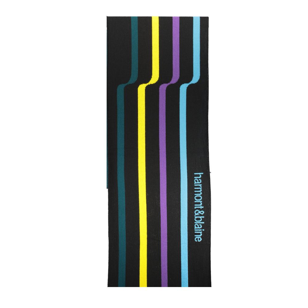 Harmont & Blaine Black Wool Men Scarf -   -  Harmont & Blaine.