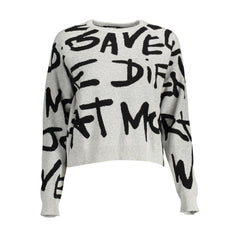 Desigual Gray Cotton Women Sweater -   -  Desigual.