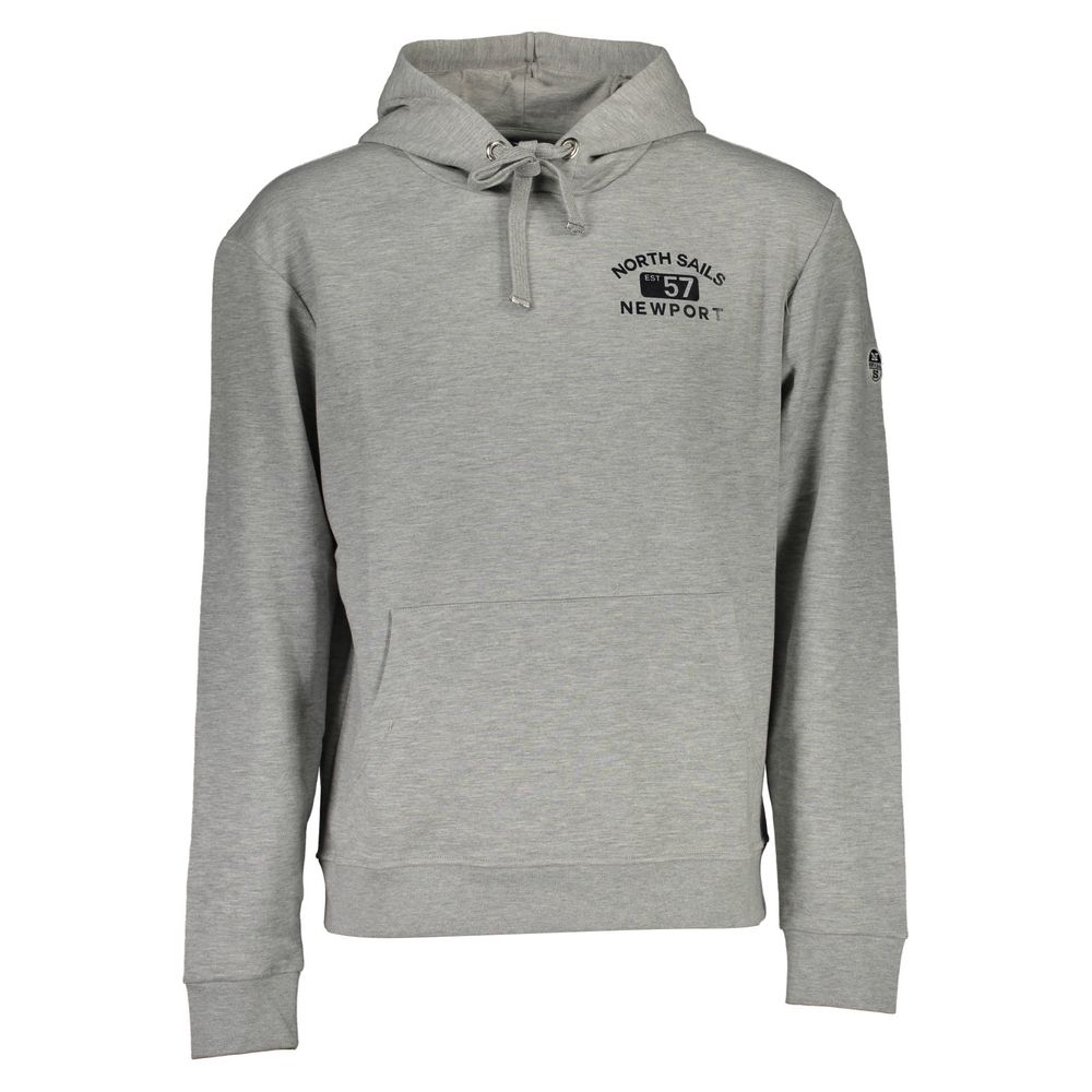 North Sails Gray Cotton Men Sweater -   -  North Sails.