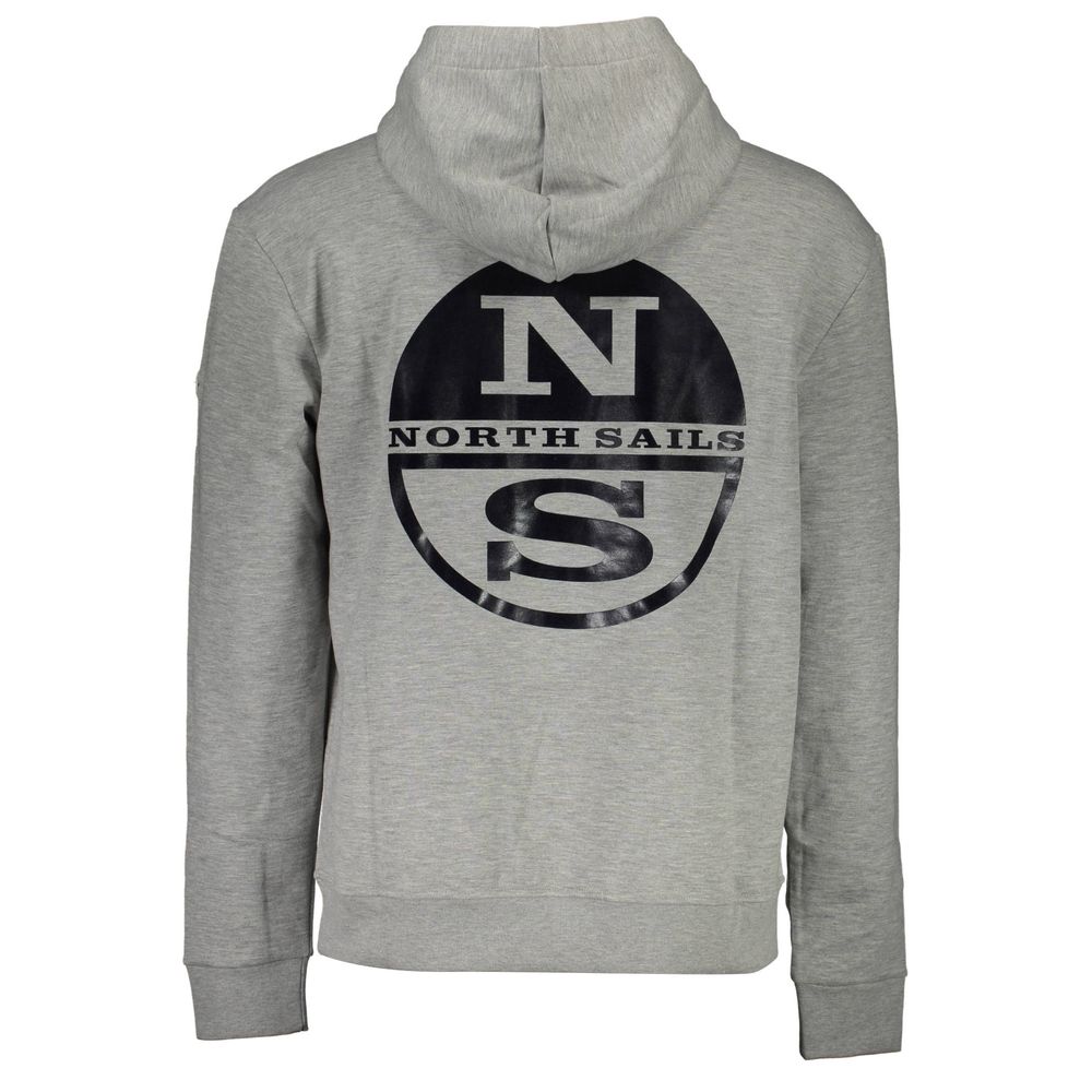 North Sails Gray Cotton Men Sweater -   -  North Sails.
