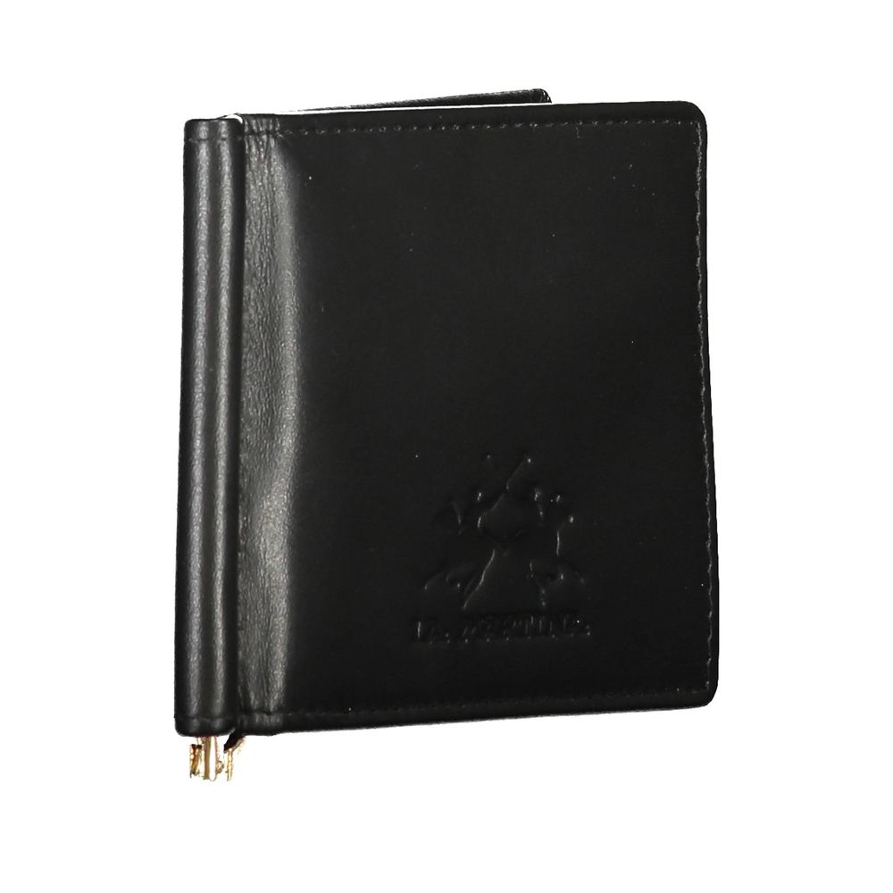 La Martina Black Leather Men Wallet -  Wallets for Men -  La Martina.