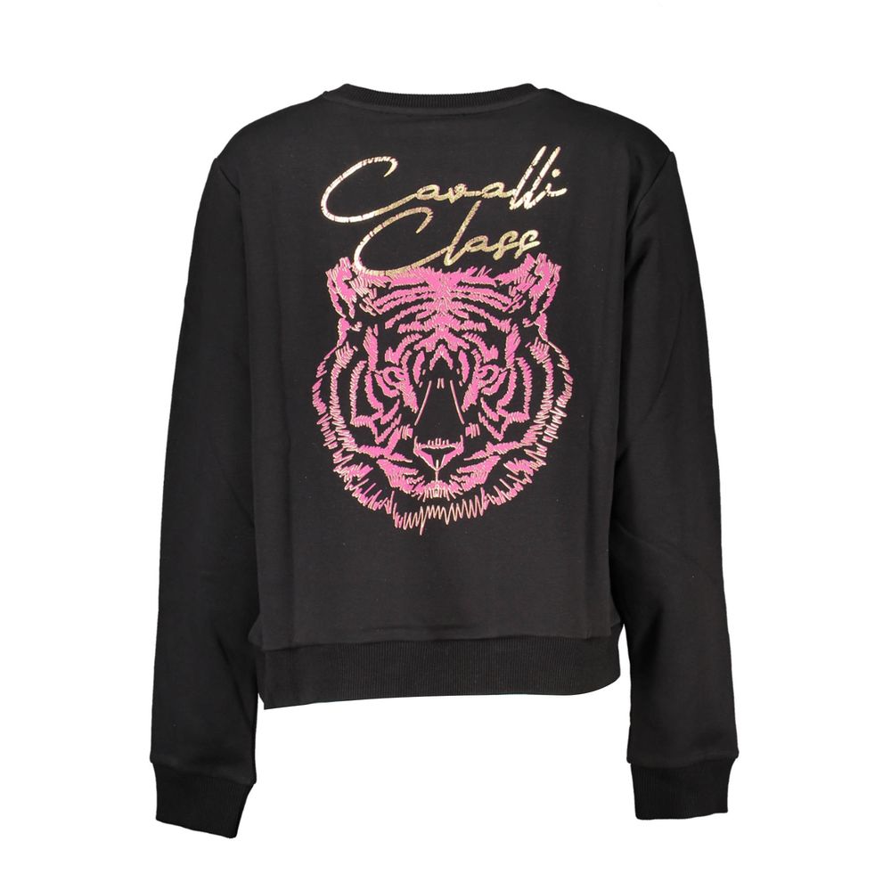 Cavalli Class Black Cotton Women Sweater -   -  Cavalli Class.