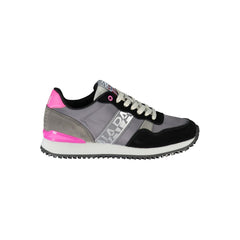 Napapijri Chic Gray Contrast Lace-Up Sneakers -   -  Napapijri.