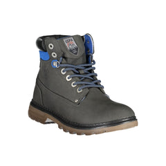 U.S. POLO ASSN. Elegant Gray High Lace-Up Boots with Logo Detail -   -  U.S. POLO ASSN..