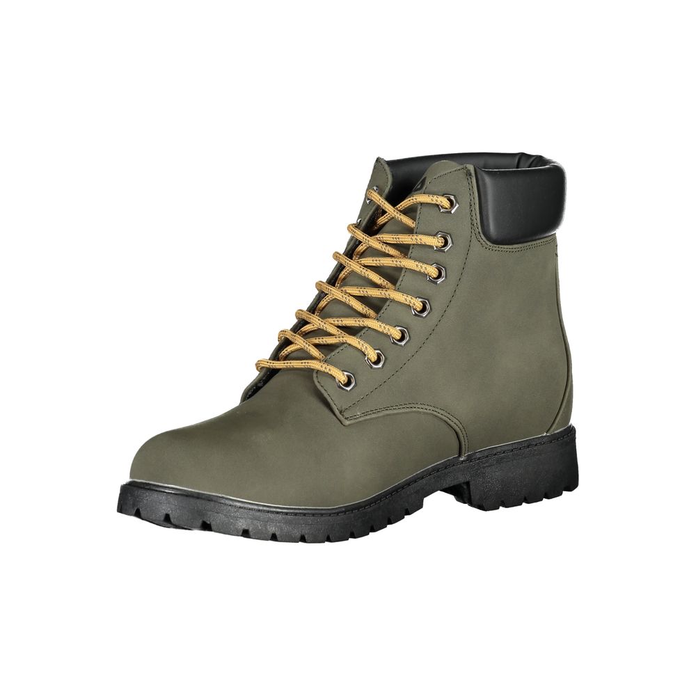 Fila Chic Green Laced Boots with Contrast Embroidery -   -  Fila.