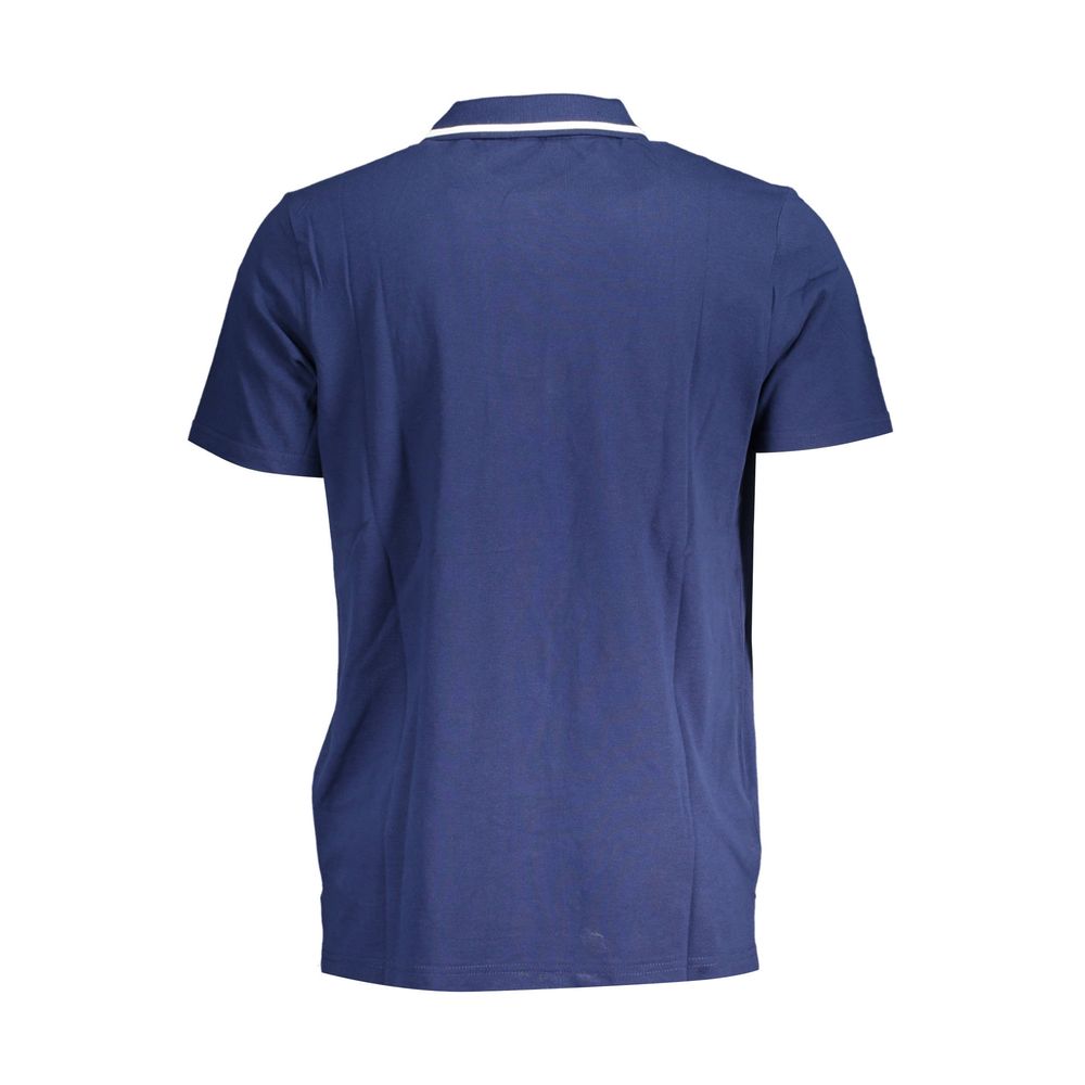 Fila Classic Blue Cotton Polo with Contrast Details -   -  Fila.