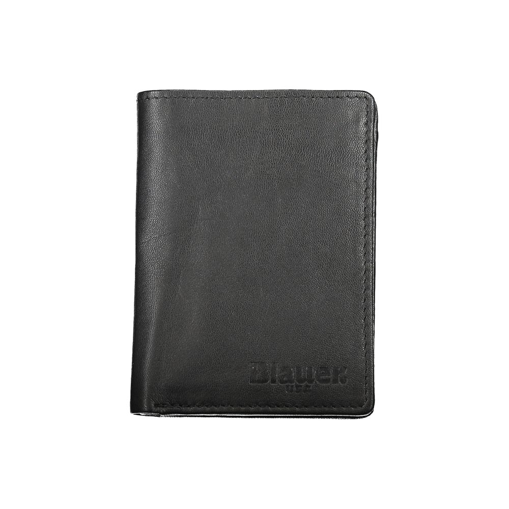 Blauer Elegant Black Leather Dual Compartment Wallet -  Wallets for Men -  Blauer.