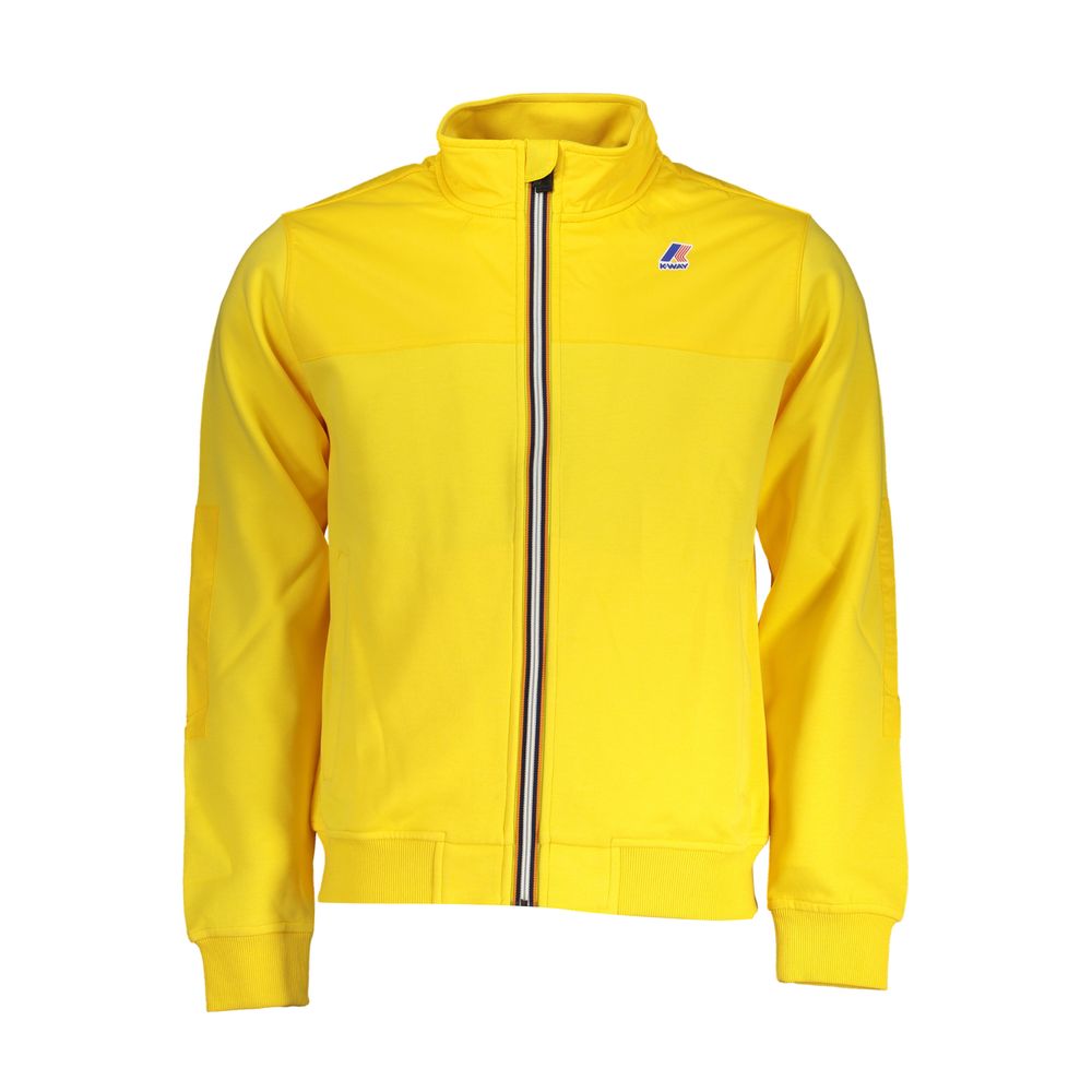 K-WAY Sunshine Yellow Long-Sleeved Zip Sweatshirt -   -  K-WAY.