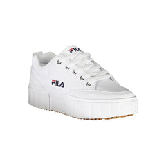 Fila Chic White Wedge Sneakers with Embroidered Detail -   -  Fila.