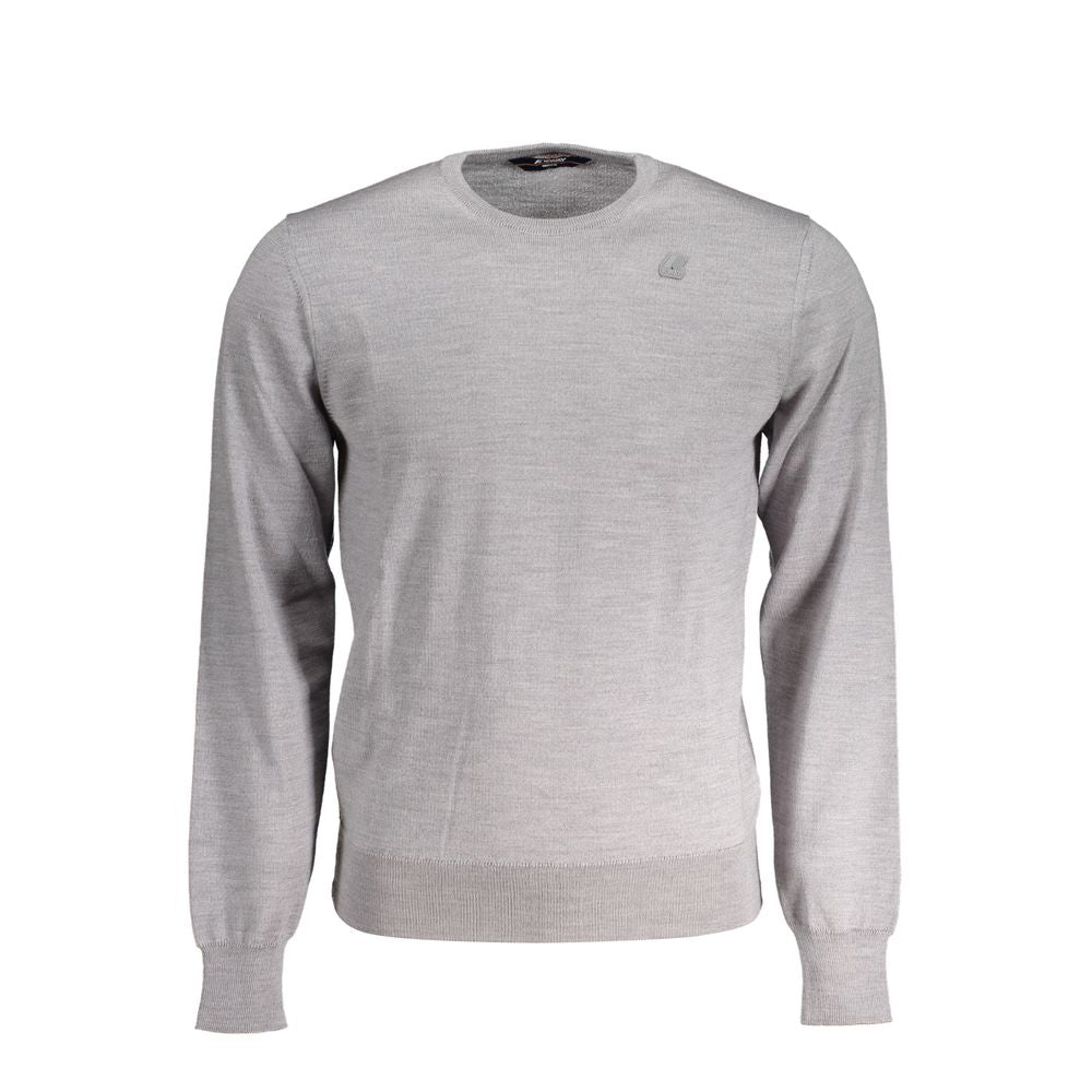K-WAY Gray Wool Sweater -   -  K-WAY.