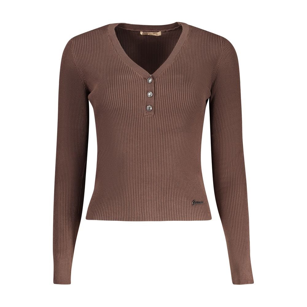 Guess Jeans Brown Viscose Sweater -   -  Guess Jeans.