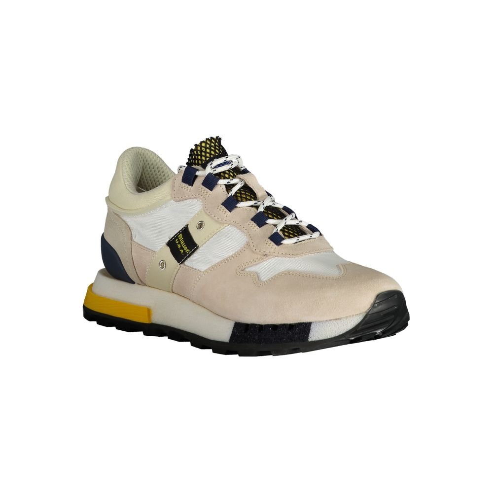 Blauer White Leather Men Sneaker -   -  Blauer.