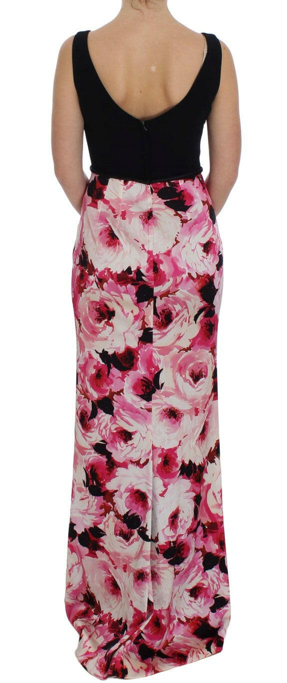 Dolce & Gabbana Pink Floral Print Long Maxi Sheath Dress -   -  Dolce & Gabbana.