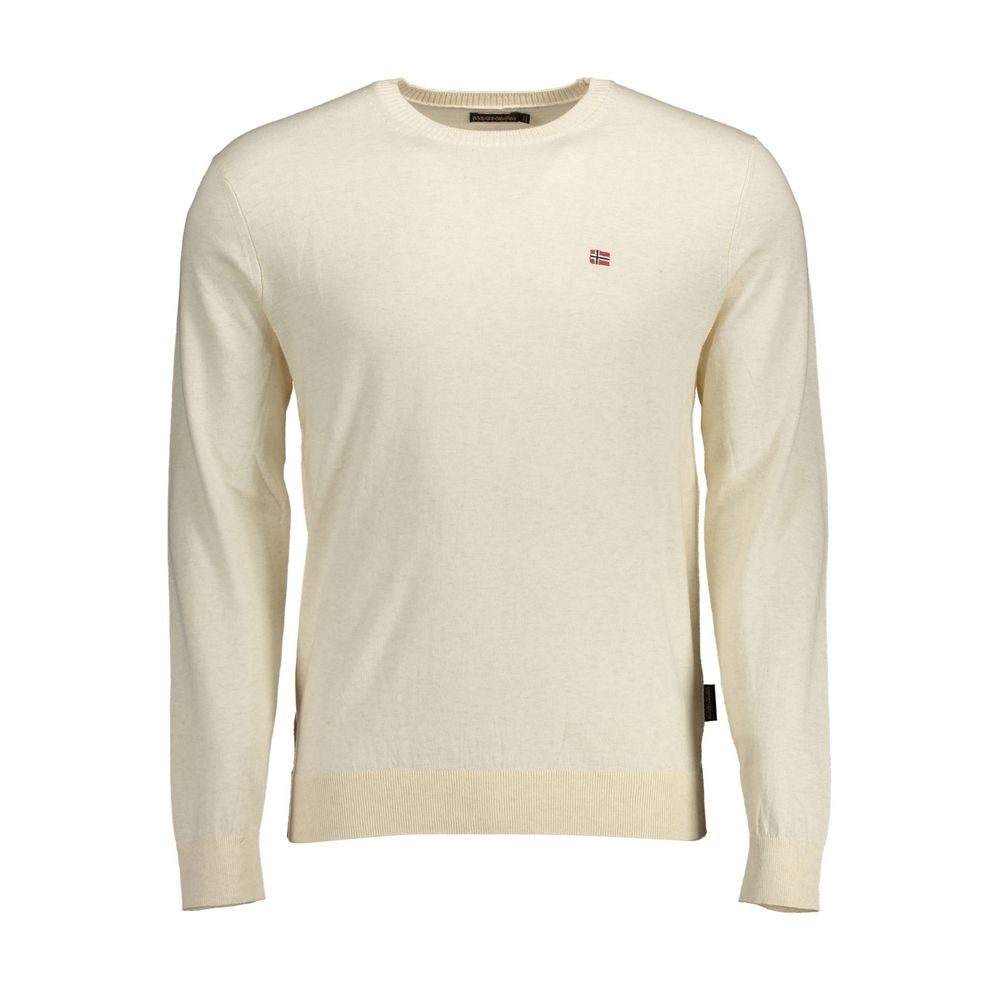 Napapijri Beige Cotton Men Sweater -   -  Napapijri.