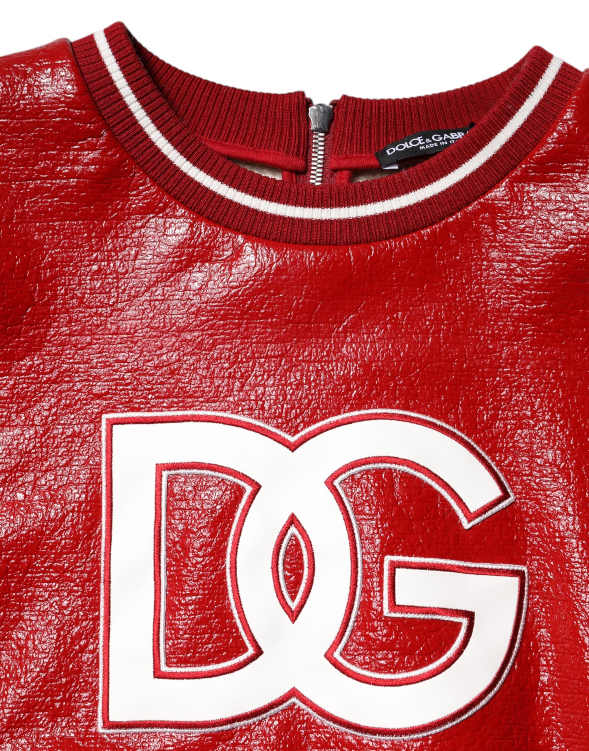 Dolce & Gabbana Red Wool DGLogo Embroidery Pullover Sweater -   -  Dolce & Gabbana.