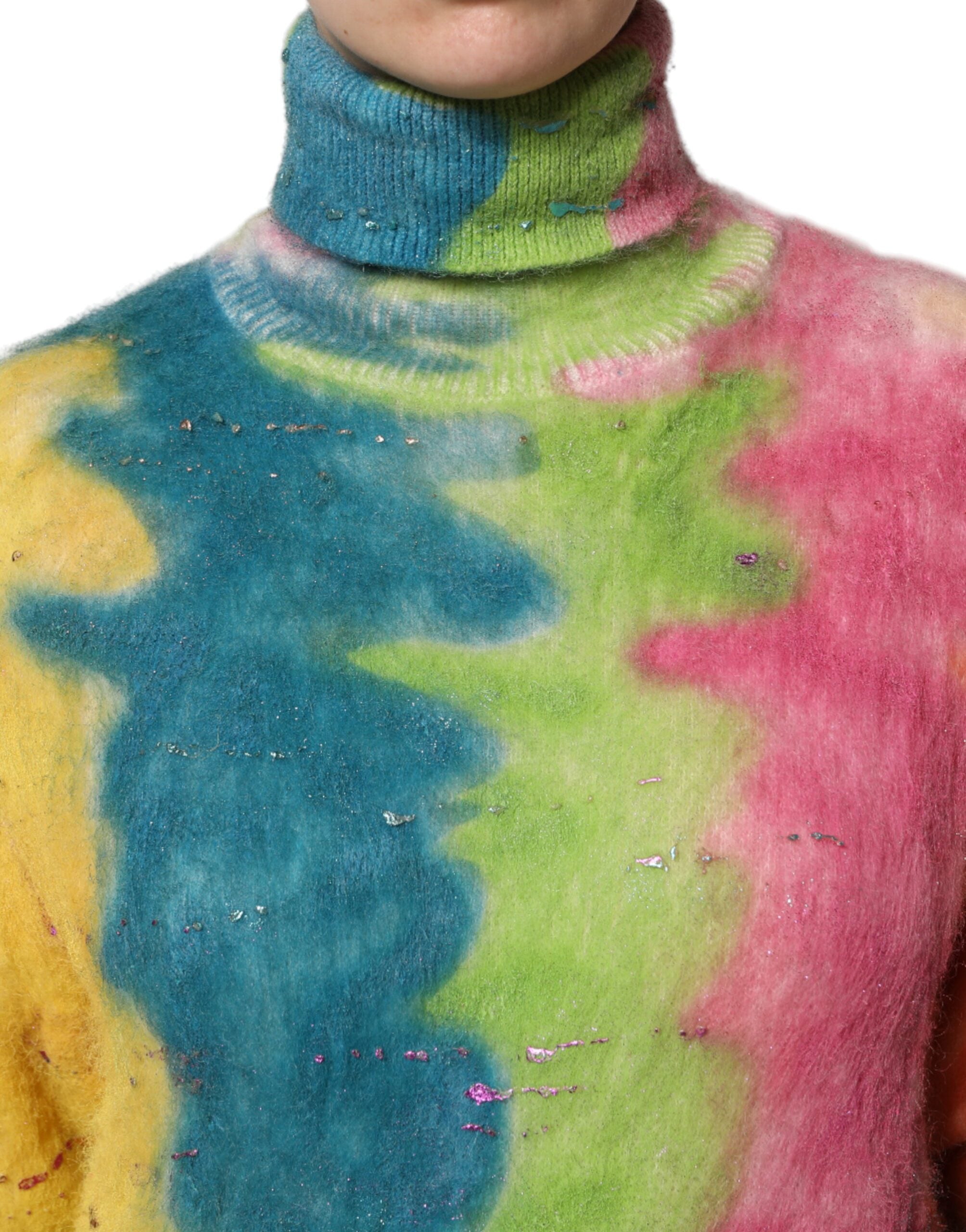 Dolce & Gabbana Multicolor Mohair Turtleneck Pullover Sweater -   -  Dolce & Gabbana.
