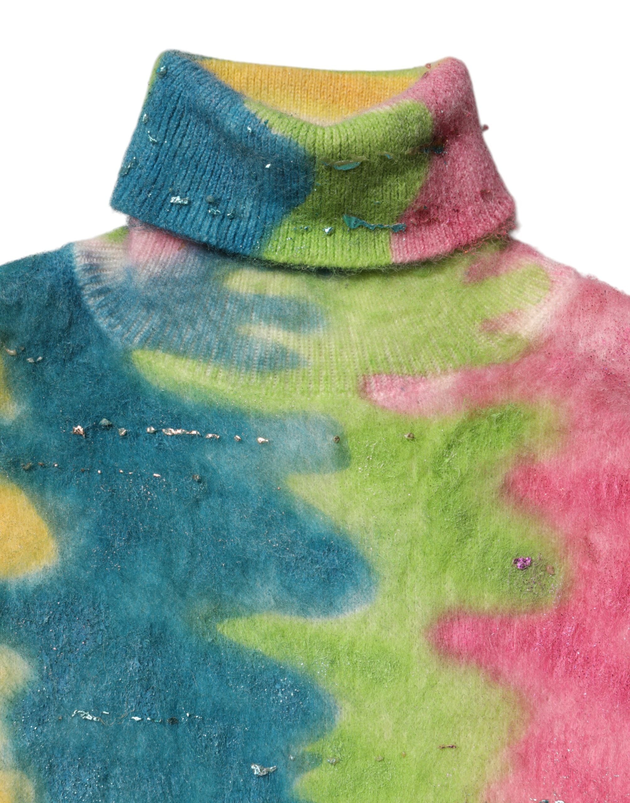 Dolce & Gabbana Multicolor Mohair Turtleneck Pullover Sweater -   -  Dolce & Gabbana.
