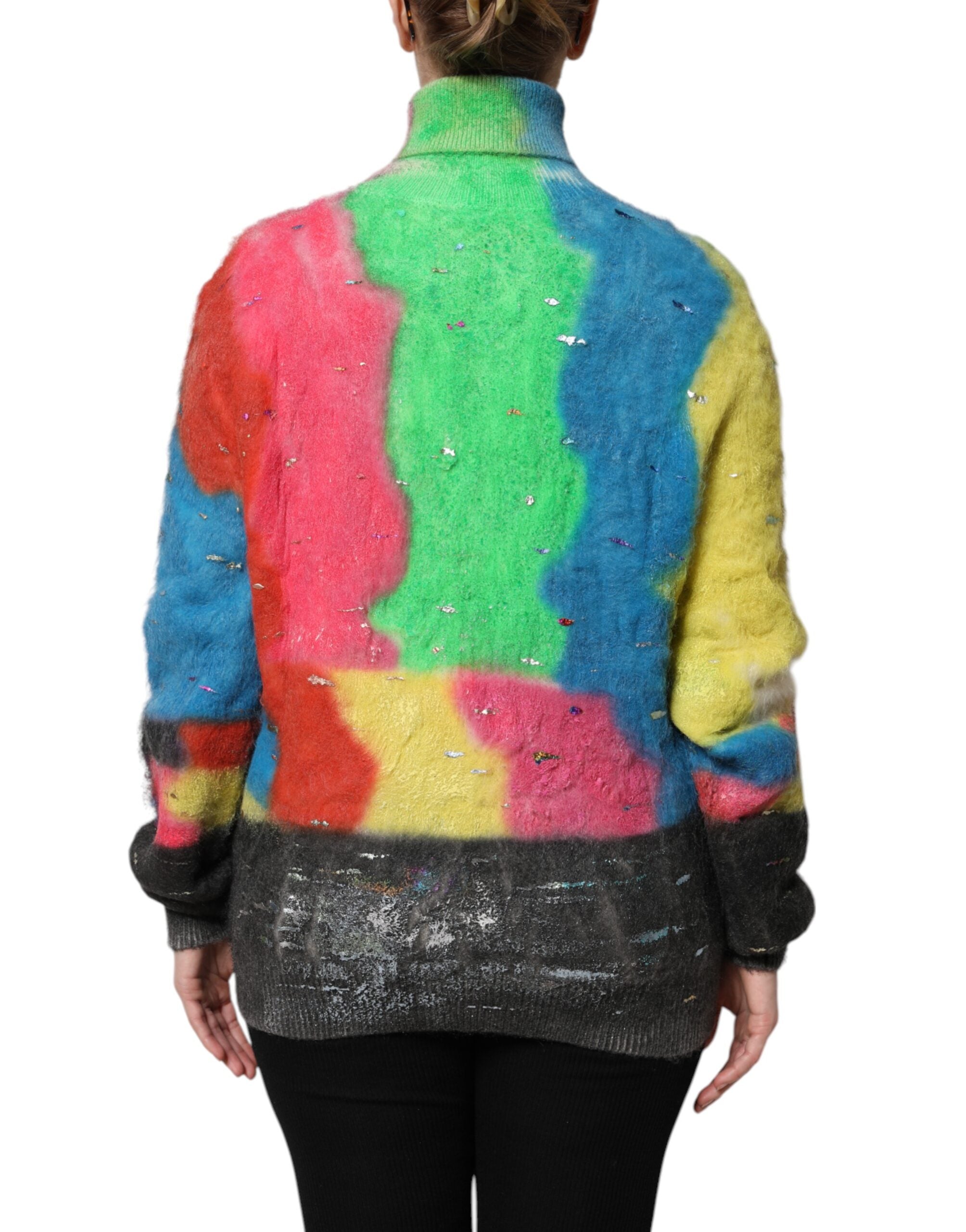 Dolce & Gabbana Multicolor Mohair Turtleneck Pullover Sweater -   -  Dolce & Gabbana.