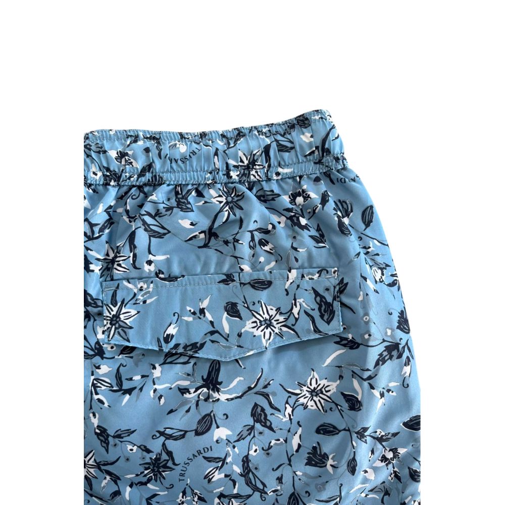 Trussardi Beachwear Light Blue Polyester Men Swim Short -   -  Trussardi Beachwear.