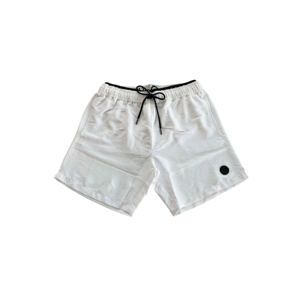 Trussardi Beachwear White Polyester Men's Swim Short -   -  Trussardi Beachwear.