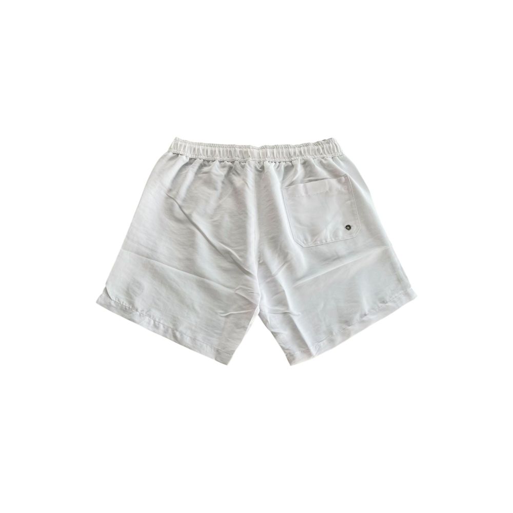Trussardi Beachwear White Polyester Men's Swim Short -   -  Trussardi Beachwear.