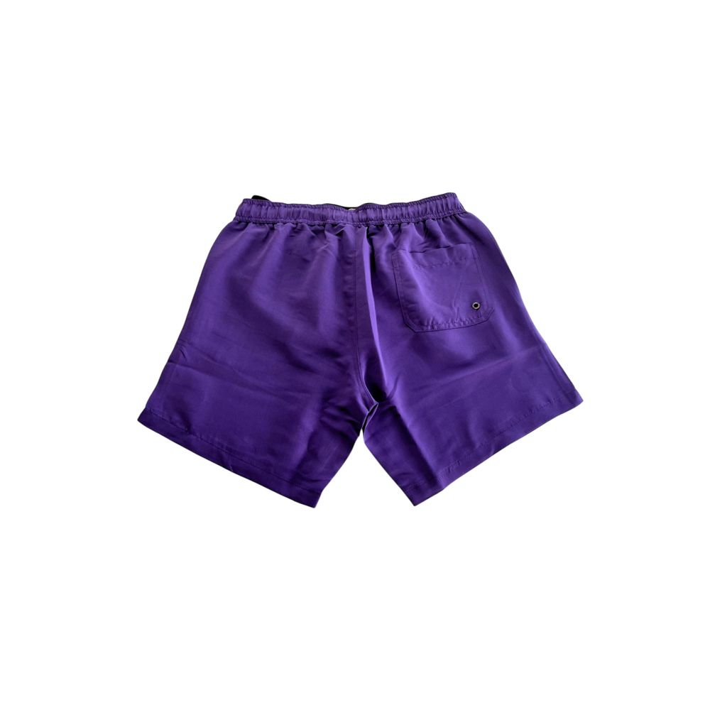 Trussardi Beachwear Purple Polyester Men's Swim Short -   -  Trussardi Beachwear.