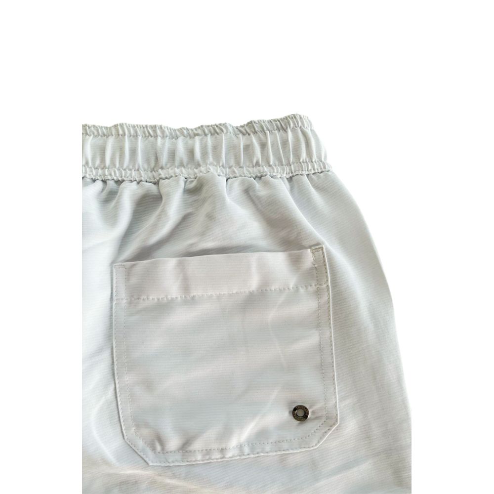Trussardi Beachwear White Polyester Men's Swim Short -   -  Trussardi Beachwear.