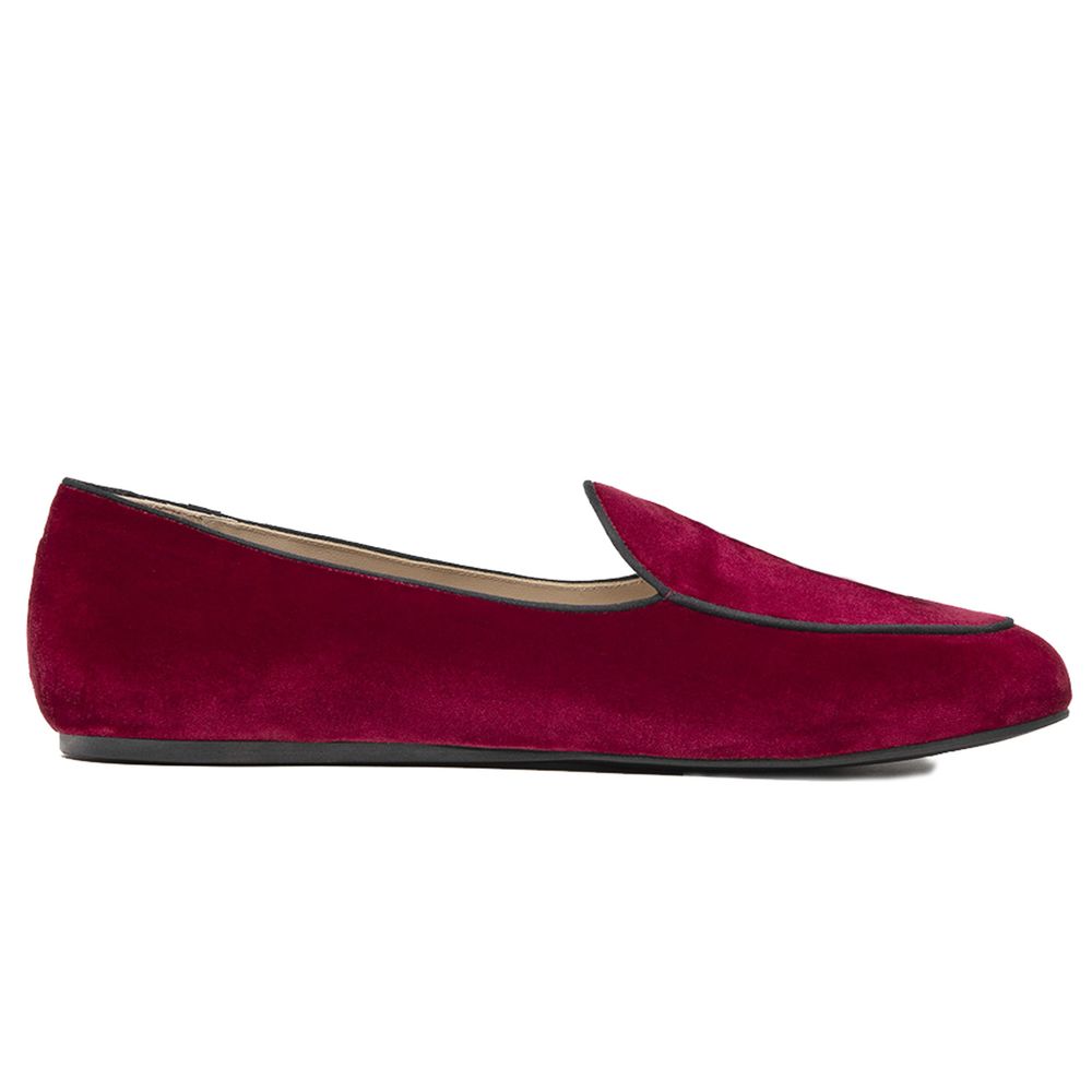 Charles Philip Red Velvet Loafer -   -  Charles Philip.