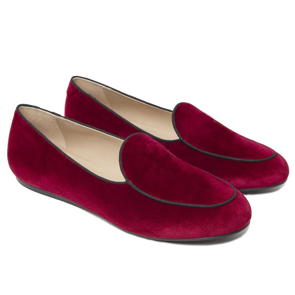 Charles Philip Red Velvet Loafer -   -  Charles Philip.