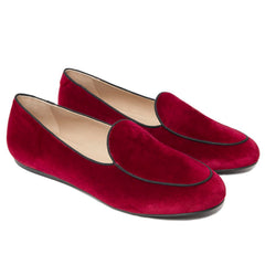 Charles Philip Red Velvet Loafer -   -  Charles Philip.