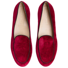 Charles Philip Red Velvet Loafer -   -  Charles Philip.