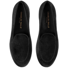 Charles Philip Black Velvet Unisex Loafer -   -  Charles Philip.
