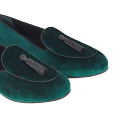 Charles Philip Green Velvet Loafer -   -  Charles Philip.