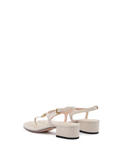 Gucci Mystic White Nappa Charlotte Leather Sandals -   -  Gucci.