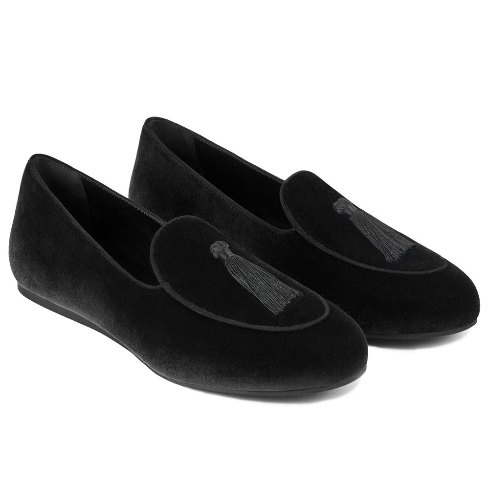 Charles Philip Black Velvet Loafer -   -  Charles Philip.