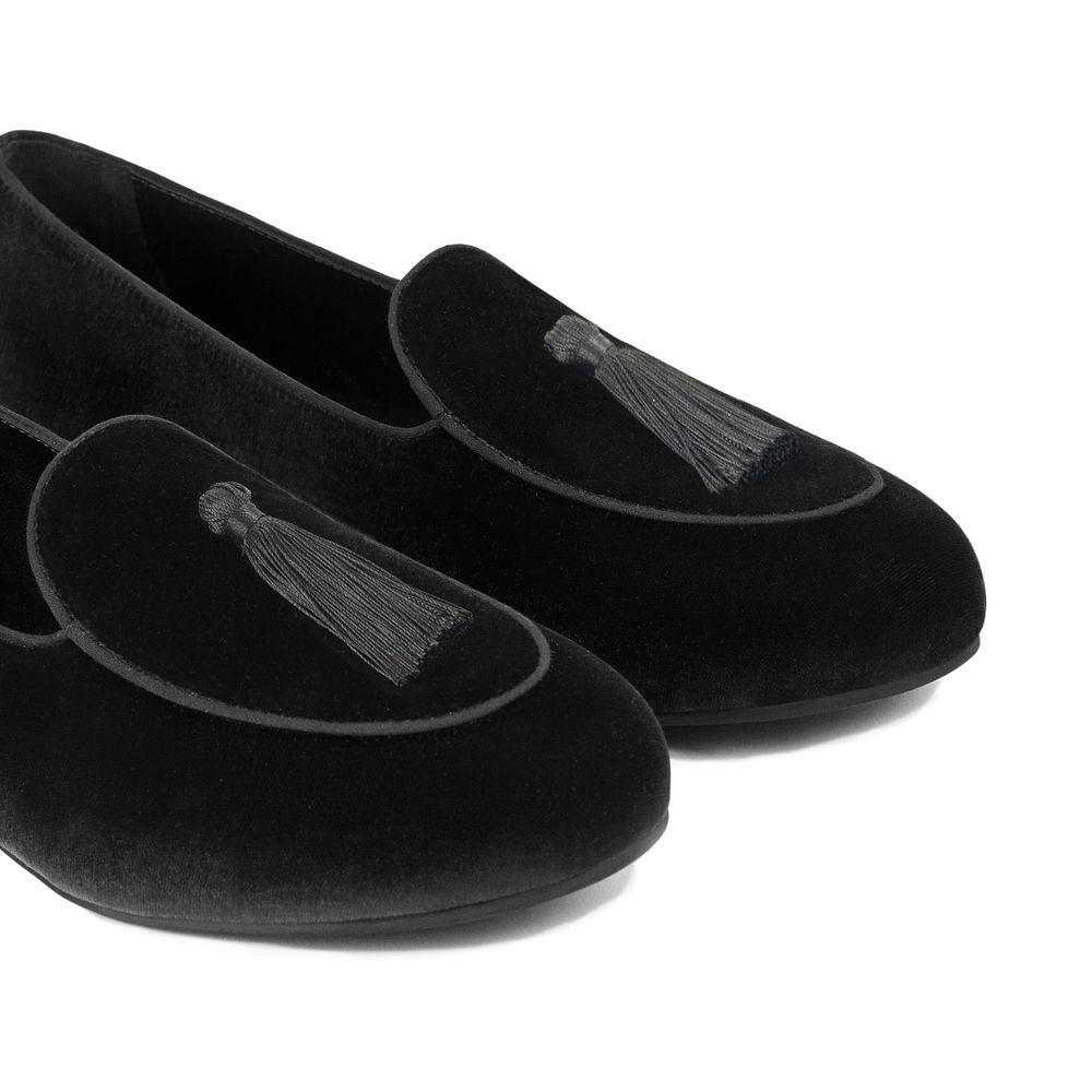 Charles Philip Black Velvet Loafer -   -  Charles Philip.