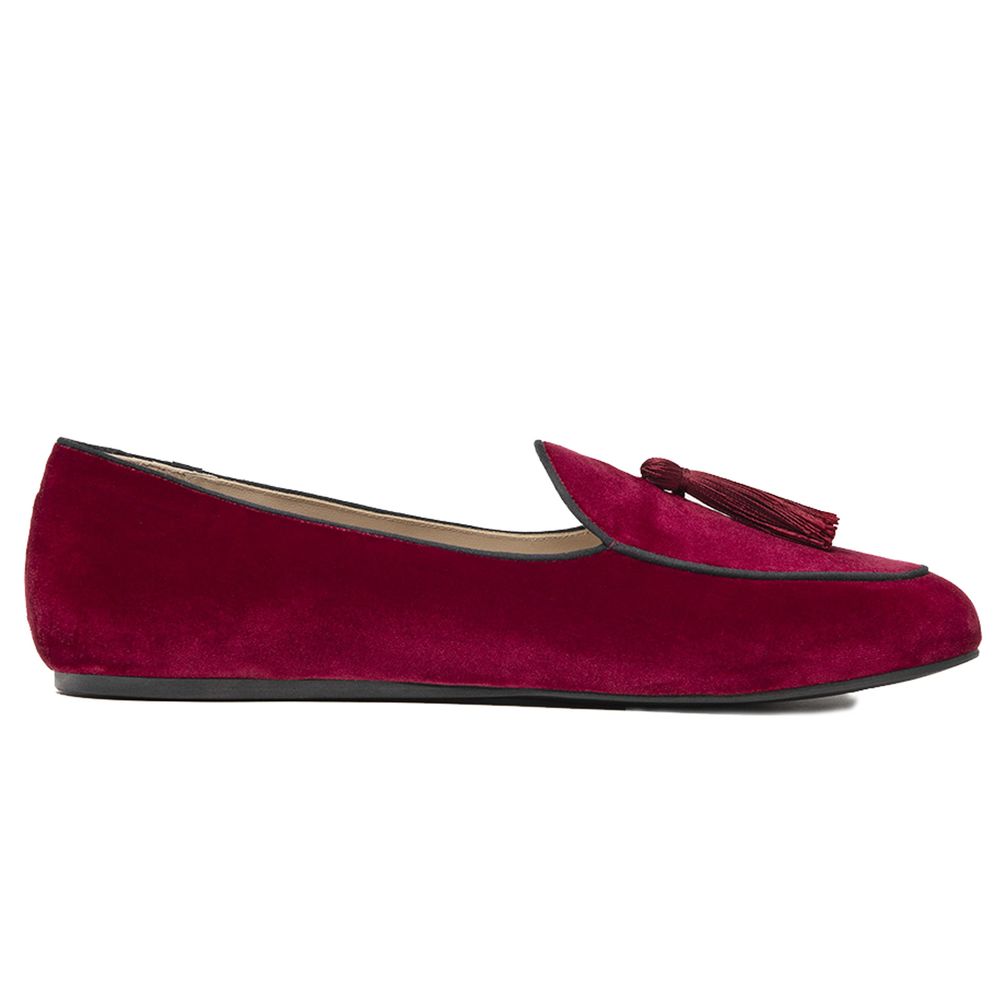 Charles Philip Red Velvet Loafer -   -  Charles Philip.