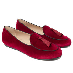 Charles Philip Red Velvet Loafer -   -  Charles Philip.