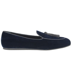 Charles Philip Blue Velvet Loafer -   -  Charles Philip.
