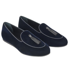 Charles Philip Blue Velvet Loafer -   -  Charles Philip.