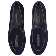 Charles Philip Blue Velvet Loafer -   -  Charles Philip.