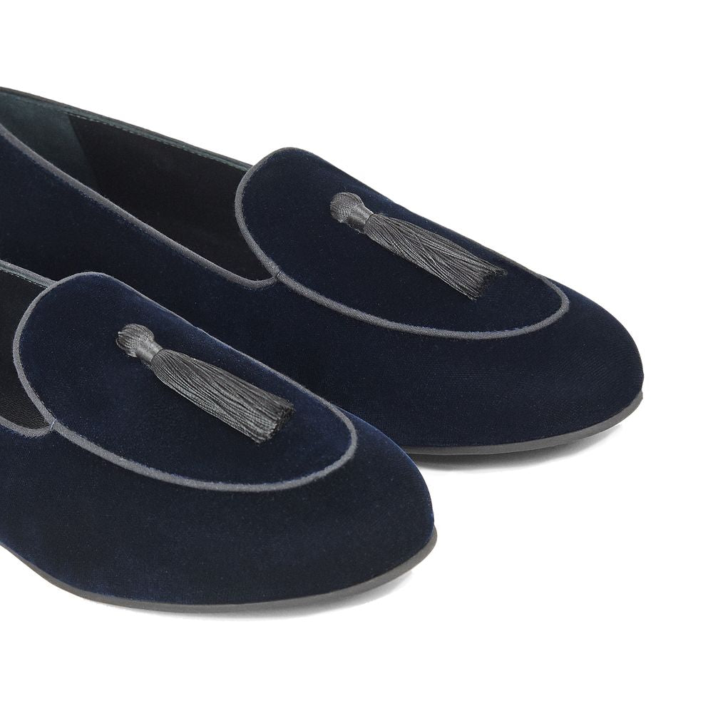 Charles Philip Blue Velvet Loafer -   -  Charles Philip.