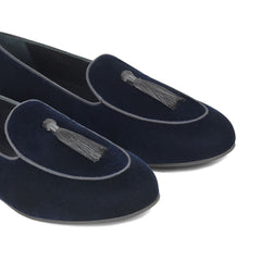 Charles Philip Blue Velvet Loafer -   -  Charles Philip.