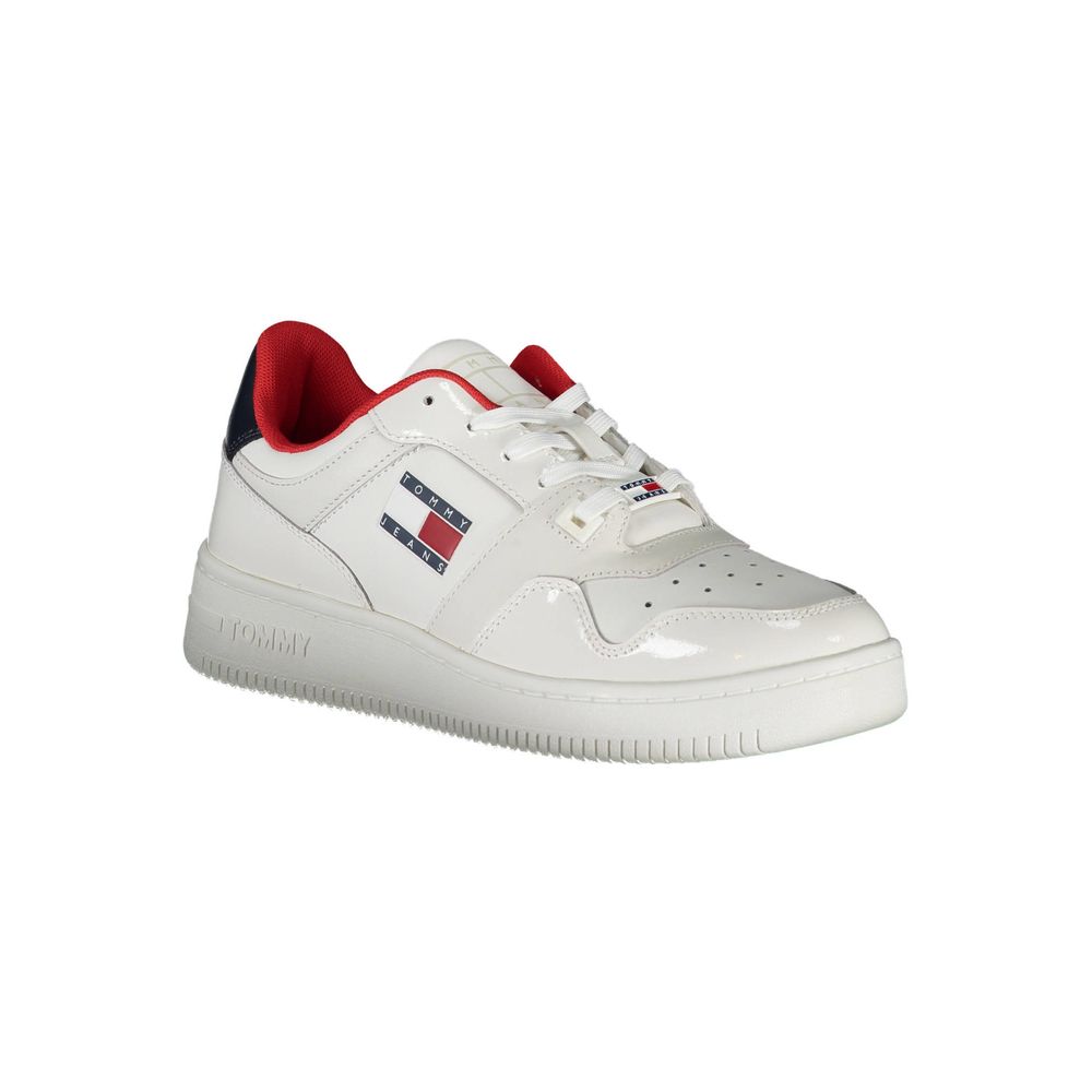 Tommy Hilfiger White Leather Women Sneaker -   -  Tommy Hilfiger.
