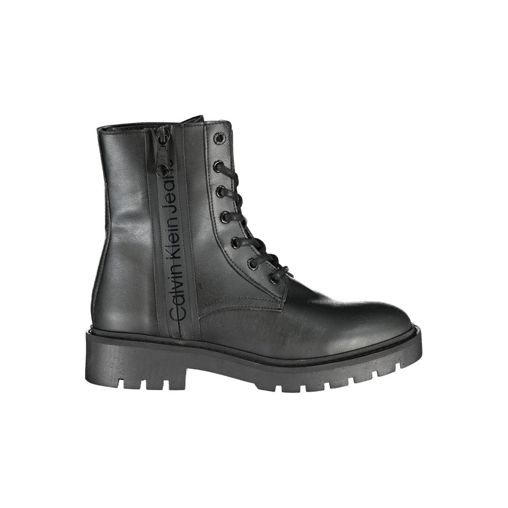 Calvin Klein Chic Black Ankle Boot with Laces and Zip Detail -   -  Calvin Klein.