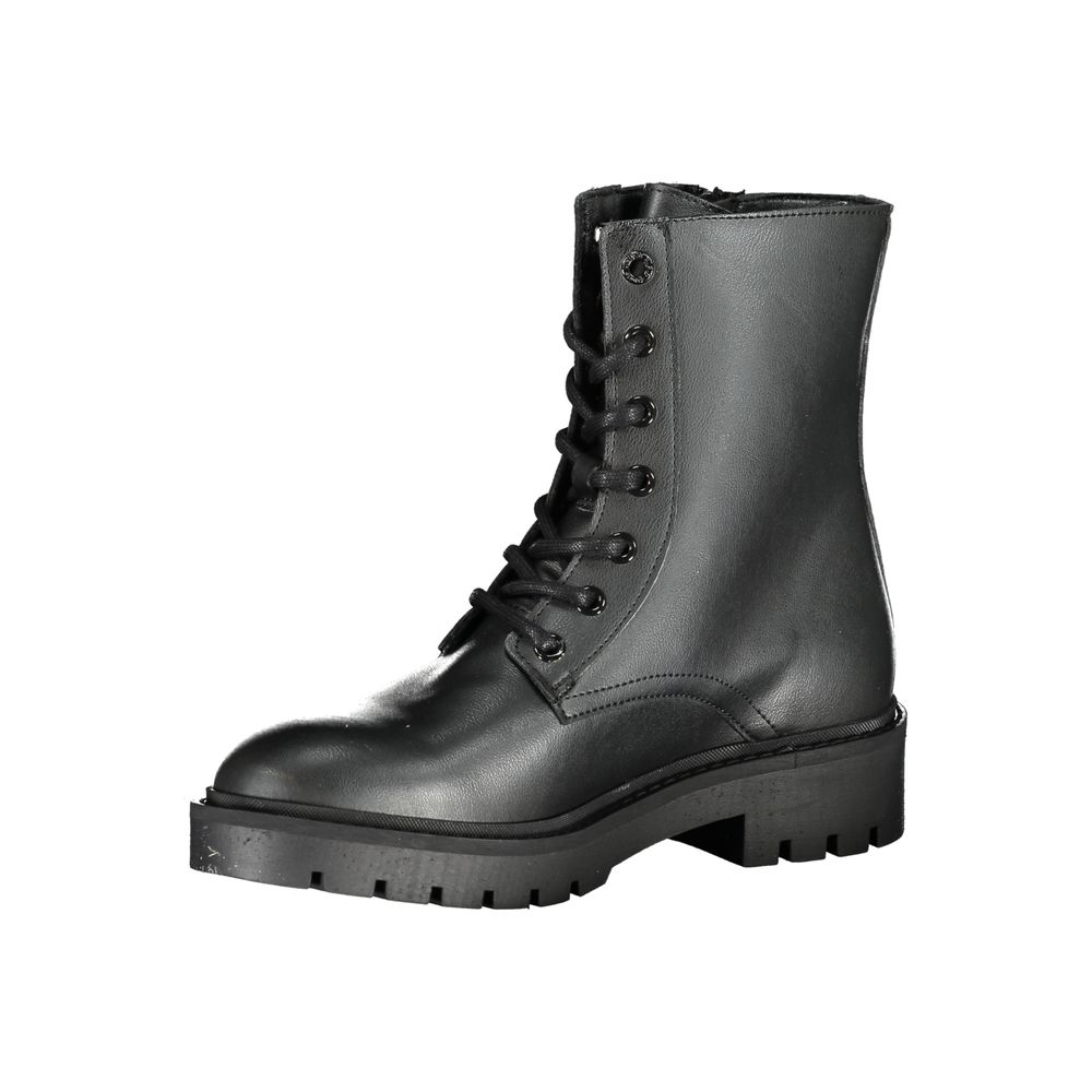 Calvin Klein Chic Black Ankle Boot with Laces and Zip Detail -   -  Calvin Klein.