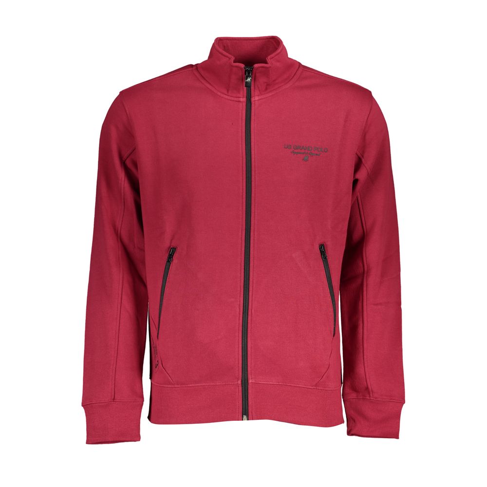 U.S. Grand Polo Elegant Fleece Long Sleeve Sweatshirt - Pink -   -  U.S. Grand Polo.