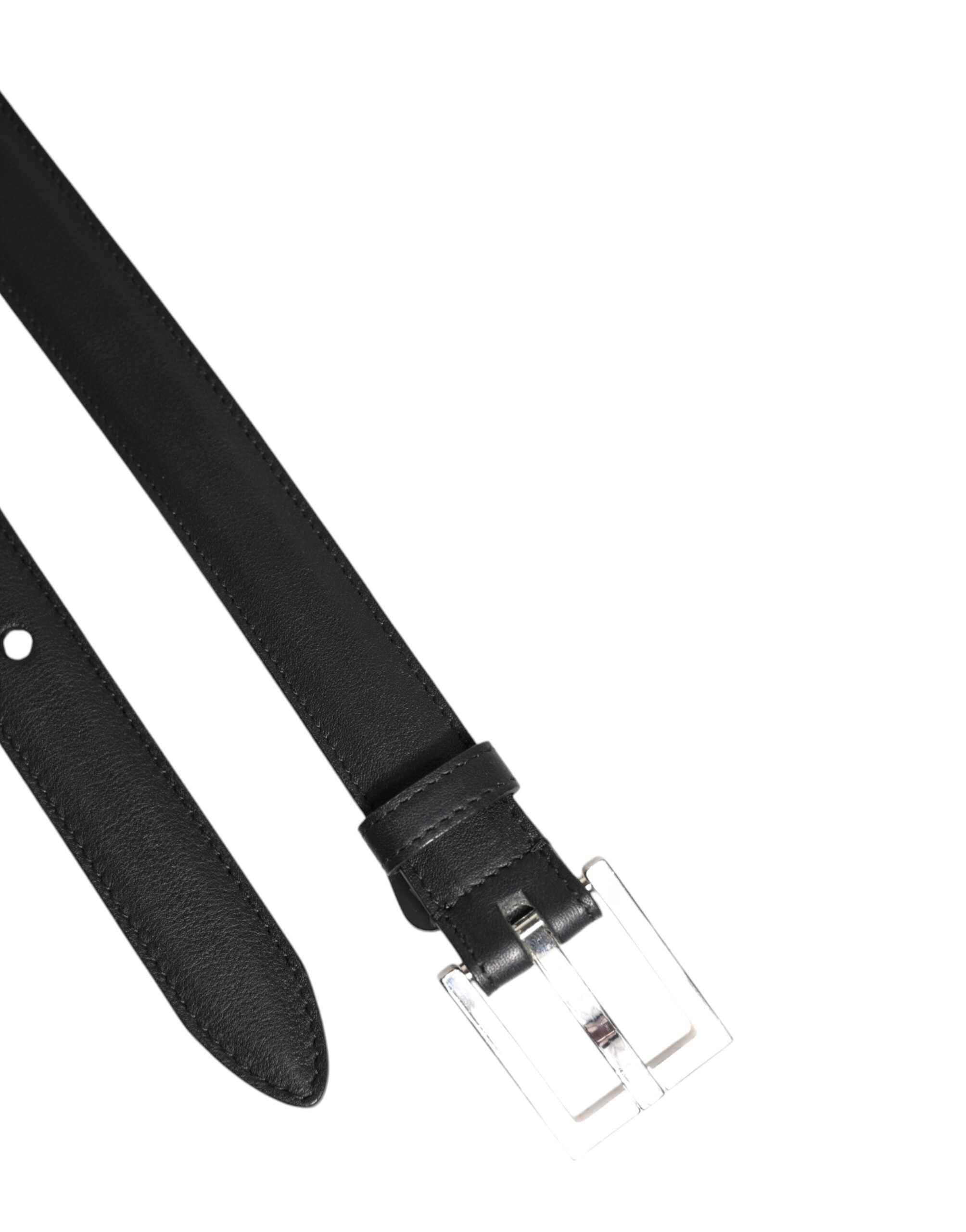Dolce & Gabbana Black Classic Calfskin Leather Buckle Belt -   -  Dolce & Gabbana.