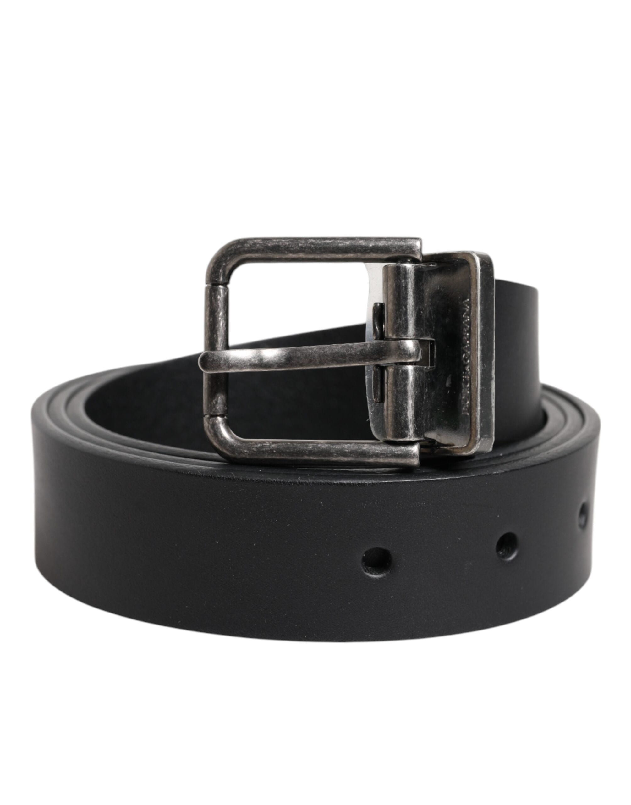 Dolce & Gabbana Black Classic Leather Metal Buckle Belt -   -  Dolce & Gabbana.